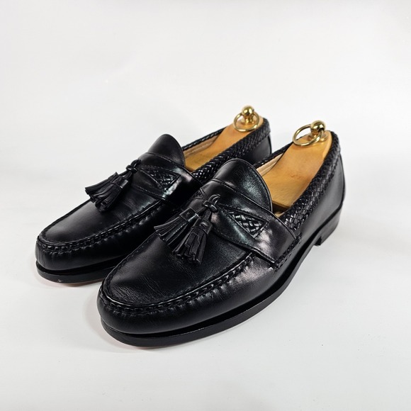 Allen Edmonds Other - Allen Edmonds Maxfield Loafers Mens US 8.5 D Slip On Woven Leather Tassel USA
